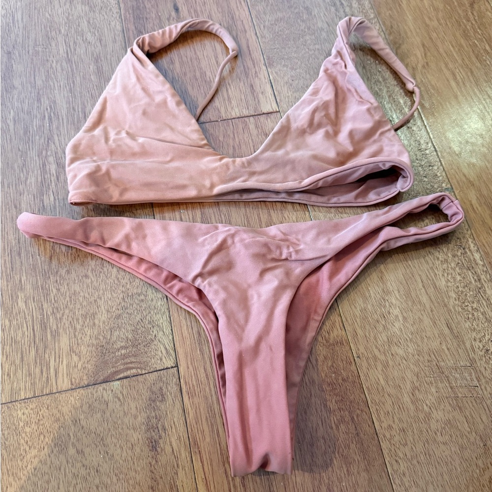 Ark swimwear rust scoop top hybrid bottom small